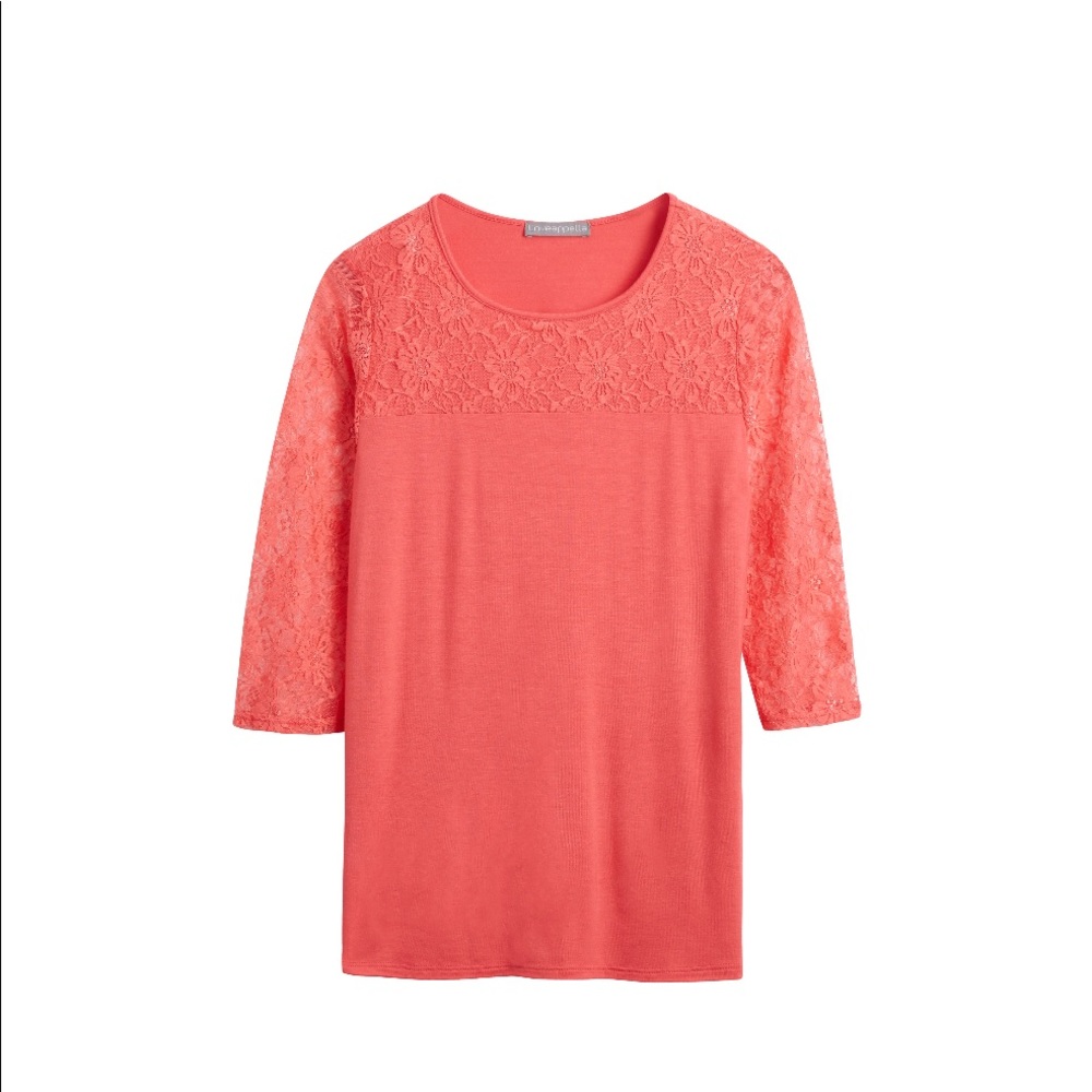 3/4 Lace Sleeve Top